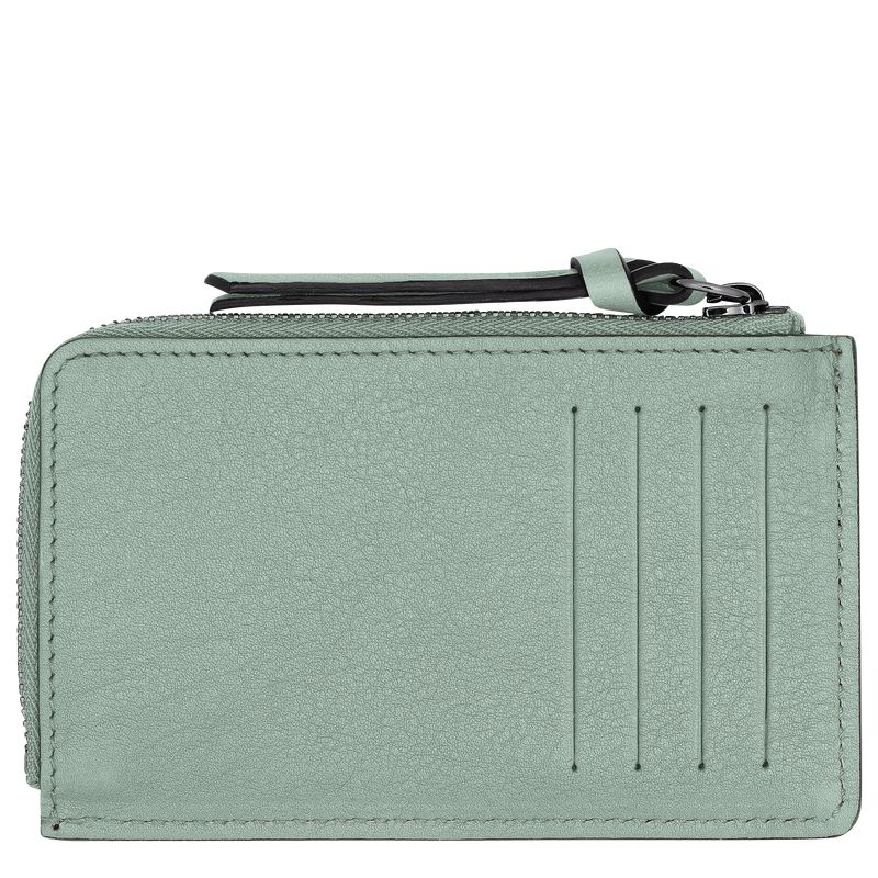Blue Green Longchamp 3D Men Card Holder | Ksa-710EGFBCV