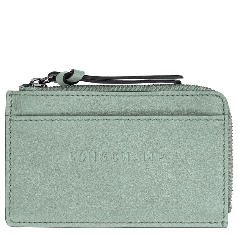 Blue Green Longchamp 3D Men Card Holder | Ksa-710EGFBCV