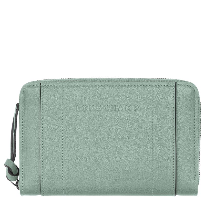 Blue Green Longchamp 3D Women Wallet | Ksa-894YEXVZH