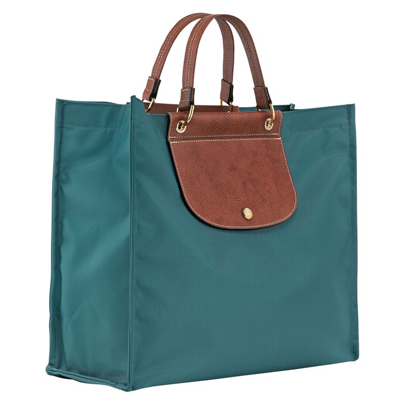 Blue Green Longchamp Cabas L Women Tote Bag | Ksa-190OGLVQZ
