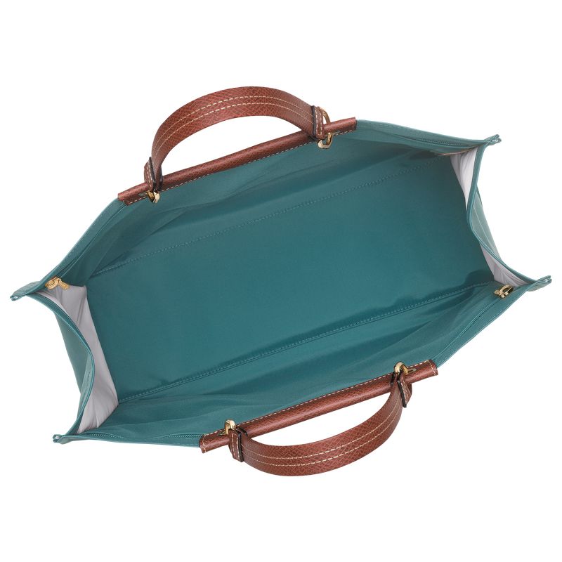 Blue Green Longchamp Cabas L Women Tote Bag | Ksa-190OGLVQZ