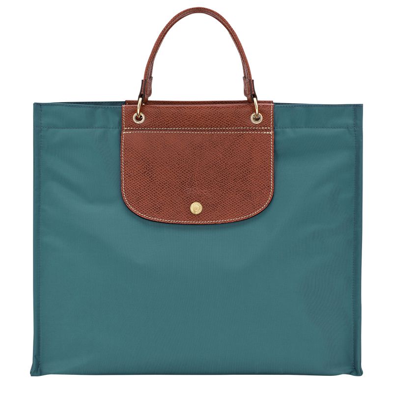 Blue Green Longchamp Cabas L Women Tote Bag | Ksa-190OGLVQZ