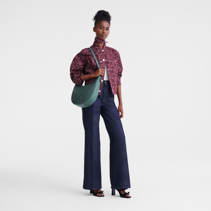 Blue Green Longchamp Essential L Women Crossbody Bag | Ksa-546UKCMNH