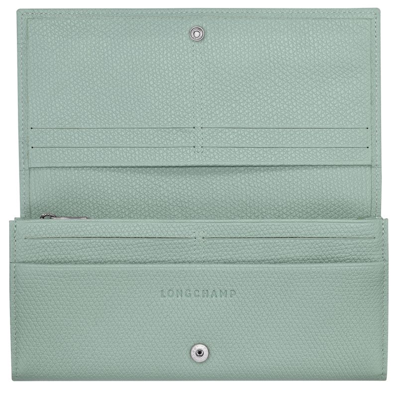 Blue Green Longchamp Le Roseau Flap Women Wallet | Ksa-087RJOULE