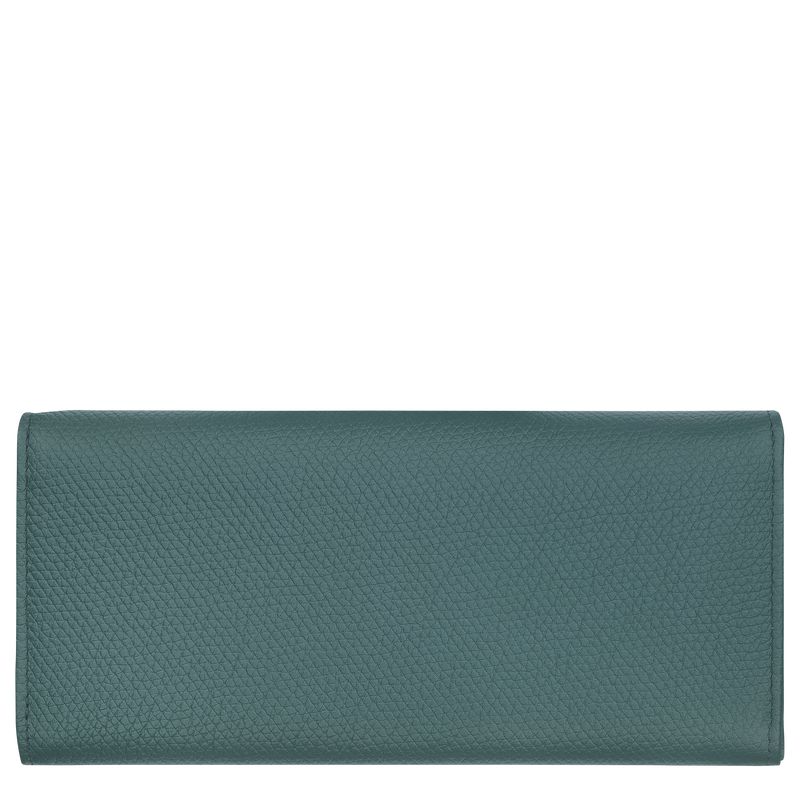 Blue Green Longchamp Le Roseau Flap Women Wallet | Ksa-642JCTKME