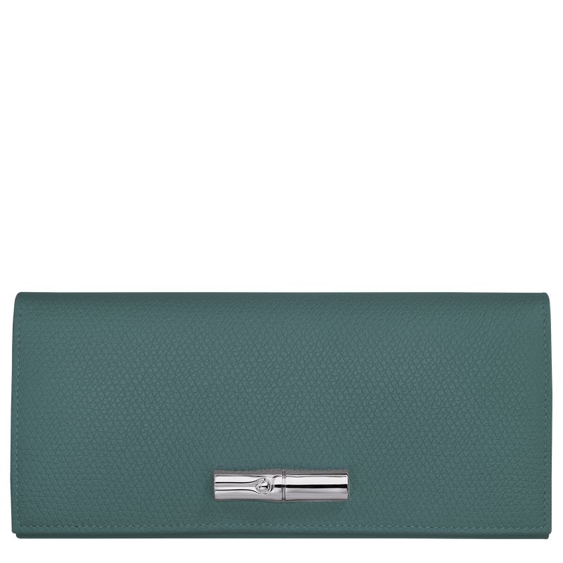 Blue Green Longchamp Le Roseau Flap Women Wallet | Ksa-642JCTKME