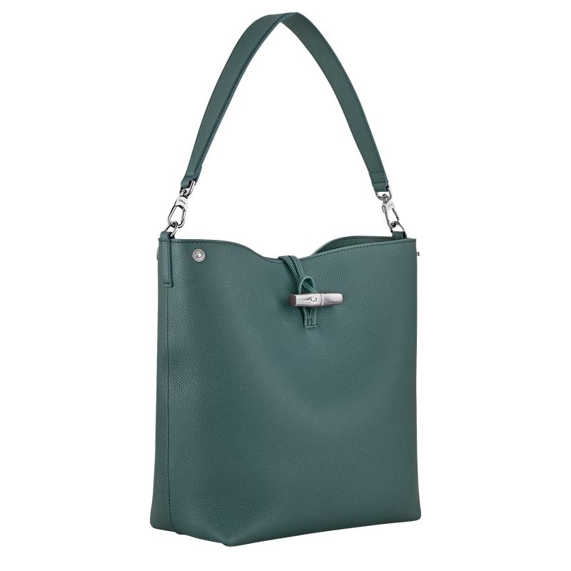Blue Green Longchamp Le Roseau M Women Shoulder Bag | Ksa-492ARBYEG