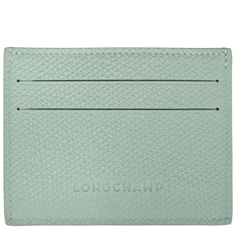 Blue Green Longchamp Le Roseau Women Card Holder | Ksa-325UTQLER