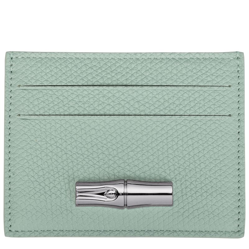 Blue Green Longchamp Le Roseau Women Card Holder | Ksa-325UTQLER