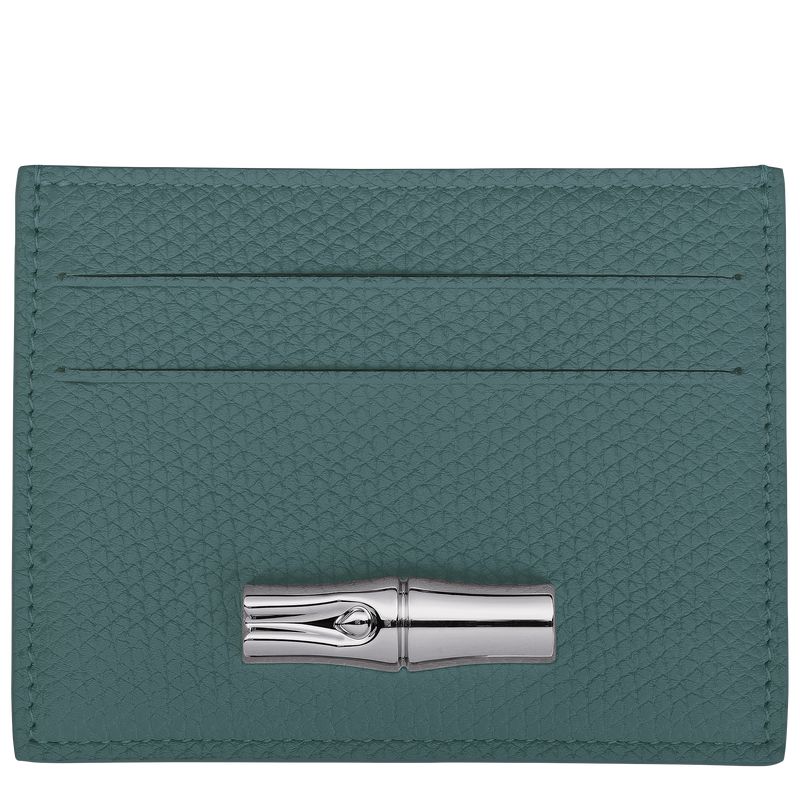 Blue Green Longchamp Le Roseau Women Card Holder | Ksa-906USONBF