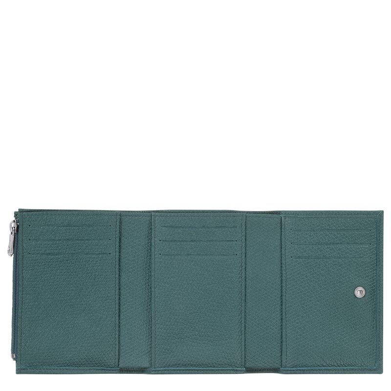 Blue Green Longchamp Le Roseau Women Wallet | Ksa-108ETKULR