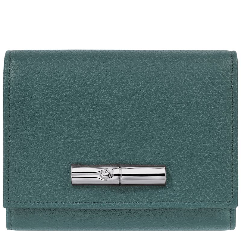Blue Green Longchamp Le Roseau Women Wallet | Ksa-108ETKULR