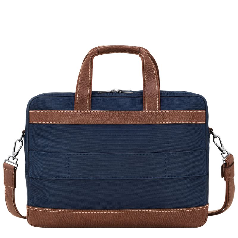 Blue Longchamp Boxford L Men Briefcase | Ksa-092CALHNT