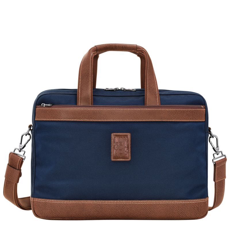 Blue Longchamp Boxford L Men Briefcase | Ksa-092CALHNT
