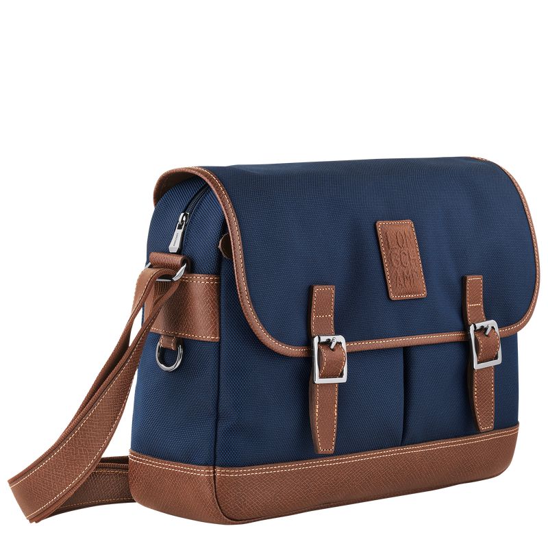 Blue Longchamp Boxford L Men Crossbody Bag | Ksa-197THKNEV