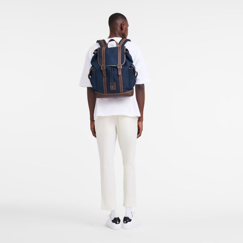 Blue Longchamp Boxford Men Backpack | Ksa-346ZHYKSA