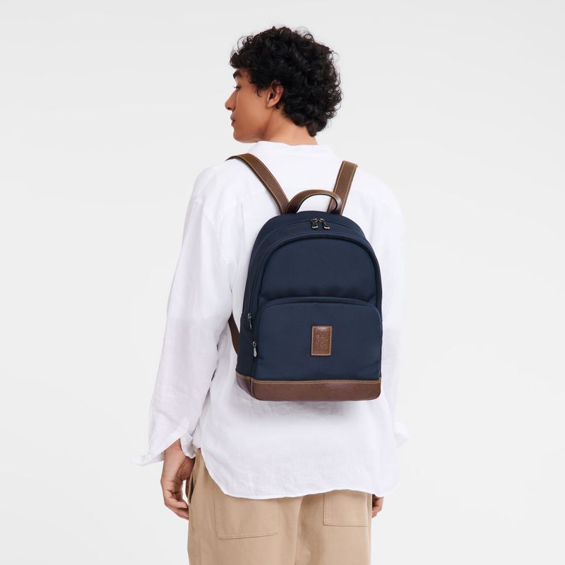 Blue Longchamp Boxford Men Backpack | Ksa-258VONESK