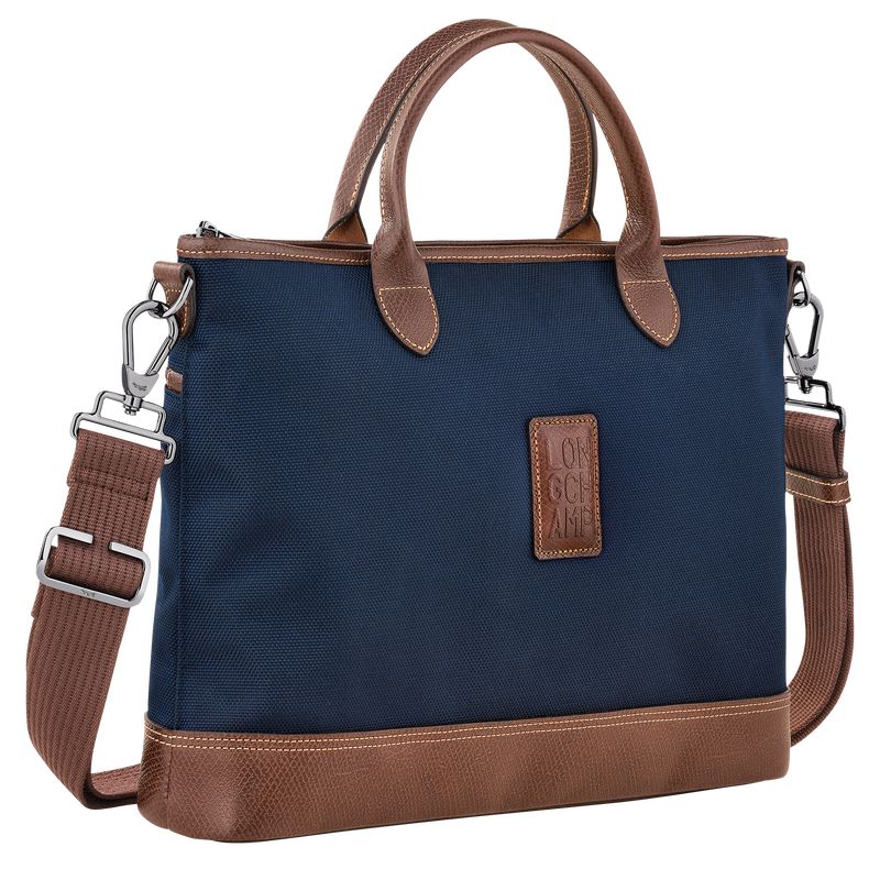 Blue Longchamp Boxford S Men Briefcase | Ksa-847KCYLRE