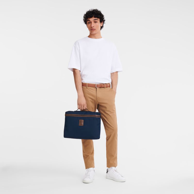Blue Longchamp Boxford S Men Briefcase | Ksa-270NKYDEM