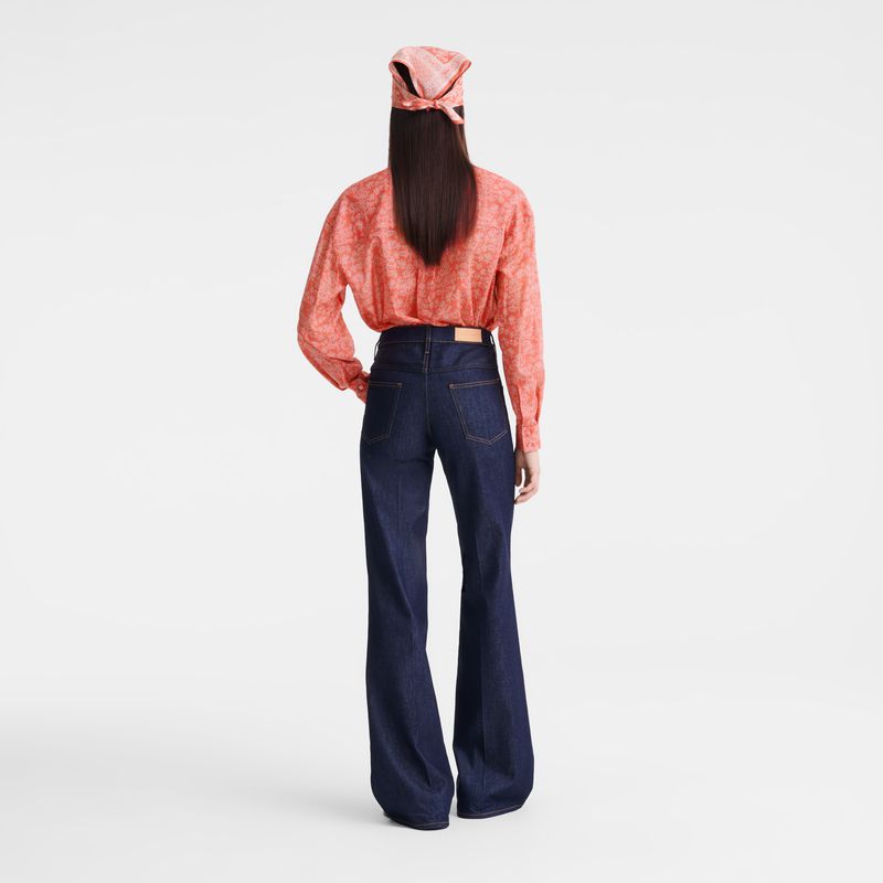 Blue Longchamp Denim Women Jeans | Ksa-908URCOWH