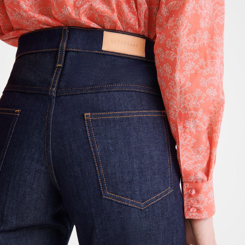 Blue Longchamp Denim Women Jeans | Ksa-908URCOWH