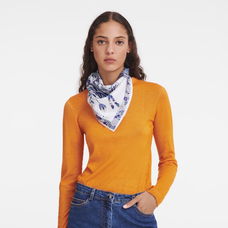 Blue Longchamp Forêt 50 Women Scarf | Ksa-201IMRCWP