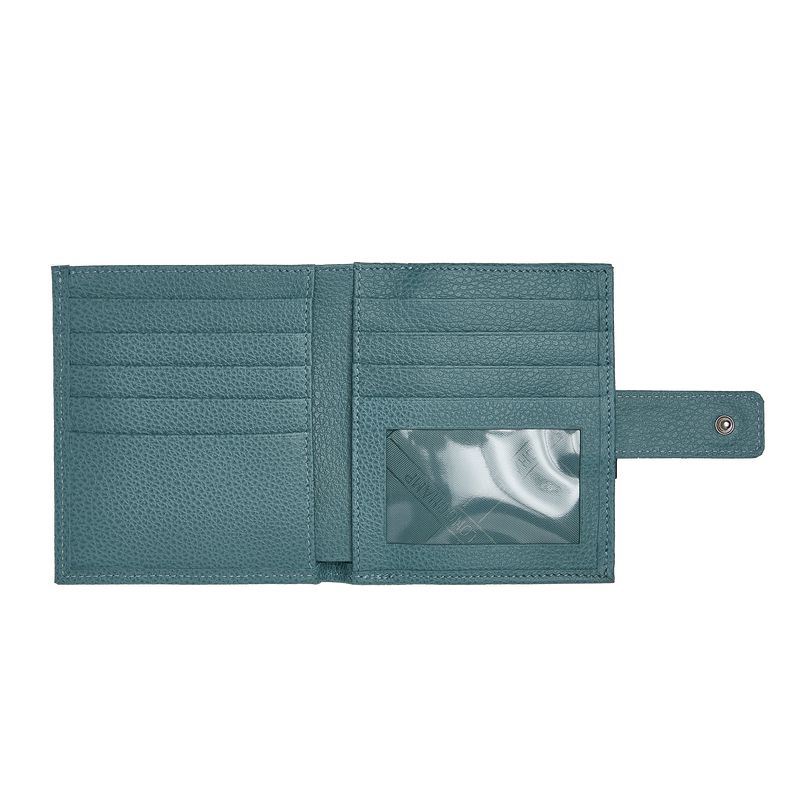 Blue Longchamp Le Foulonné Compact Women Wallet | Ksa-048DLSNRJ