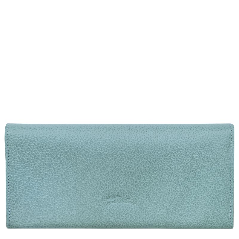 Blue Longchamp Le Foulonné Continental Women Wallet | Ksa-973RTUYAM