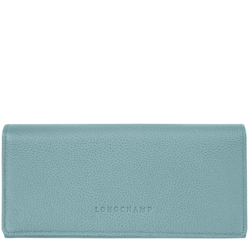 Blue Longchamp Le Foulonné Continental Women Wallet | Ksa-973RTUYAM