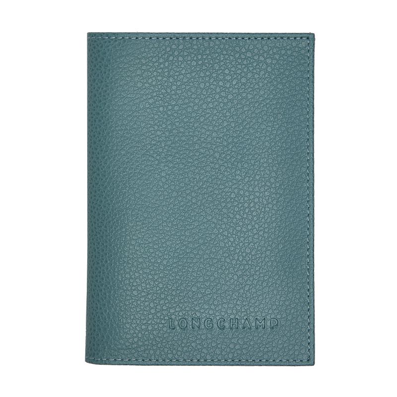 Blue Longchamp Le Foulonné Men Passport Holder | Ksa-120SKWBZR