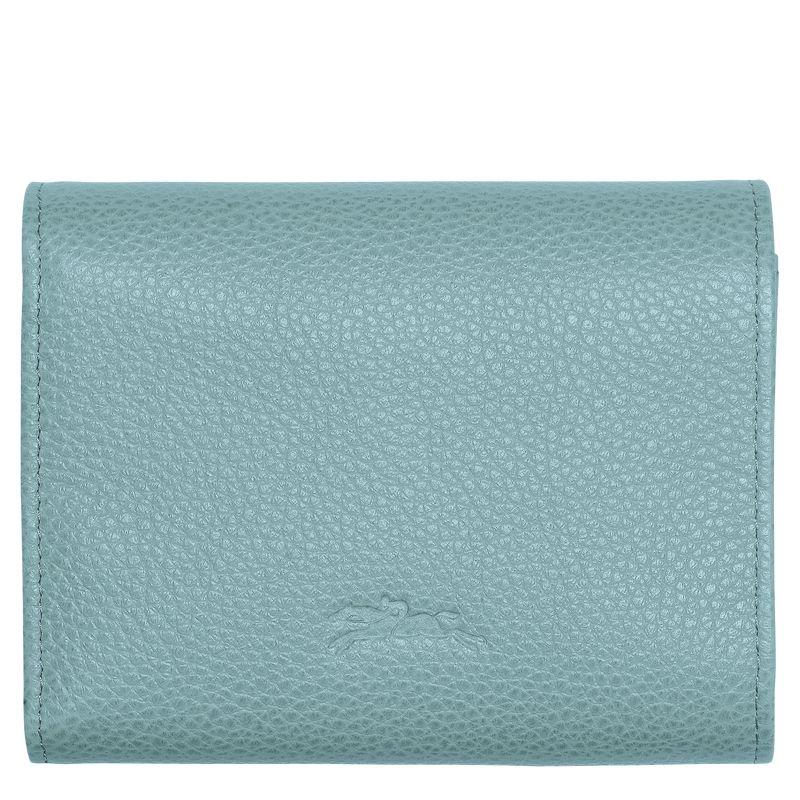 Blue Longchamp Le Foulonné Men Wallet | Ksa-894VEGZOX