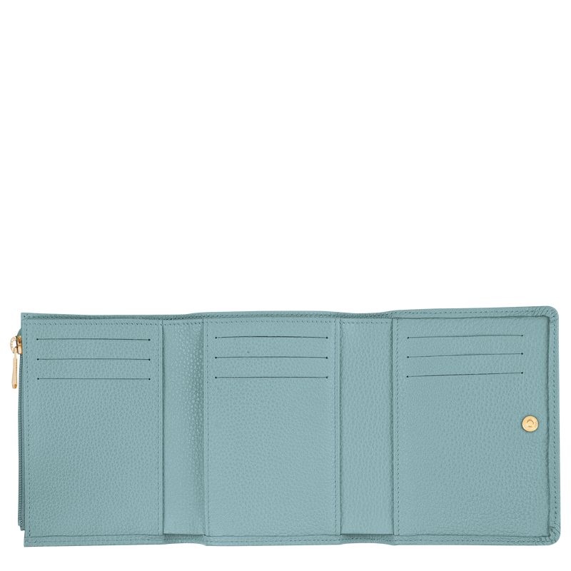 Blue Longchamp Le Foulonné Men Wallet | Ksa-894VEGZOX