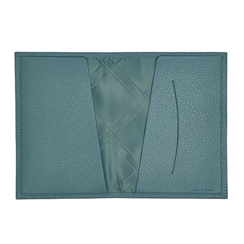 Blue Longchamp Le Foulonné Women Passport Holder | Ksa-428SYJUEG