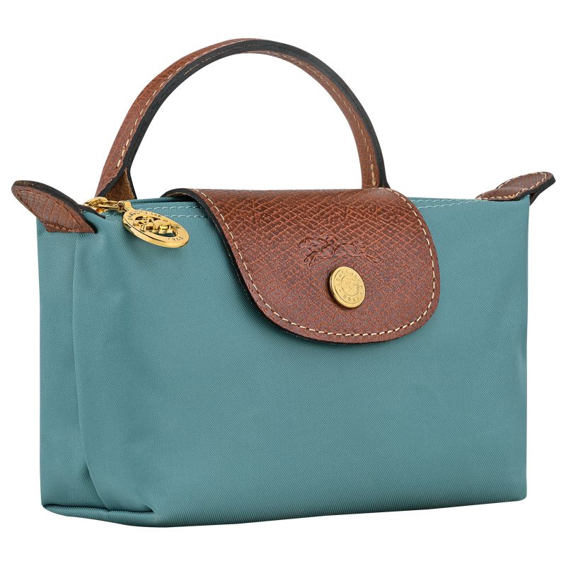 Blue Longchamp Le Pliage Original With Handle Men Pouch | Ksa-960QTGXZP