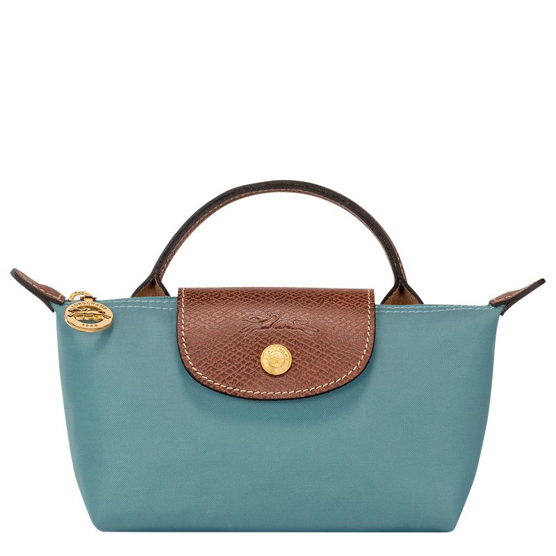Blue Longchamp Le Pliage Original With Handle Men Pouch | Ksa-960QTGXZP