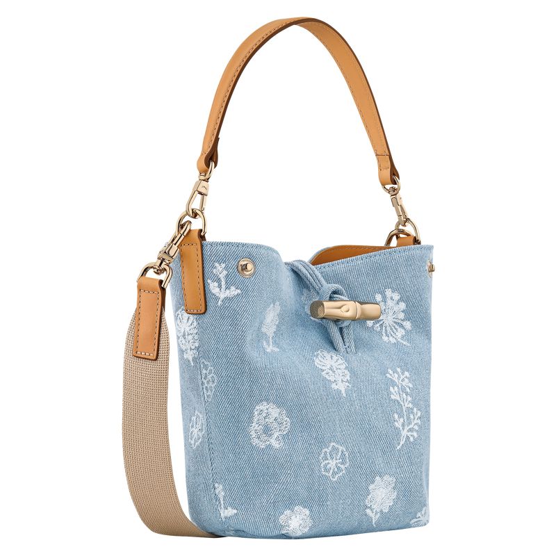 Blue Longchamp Le Roseau Xs Women Bucket Bag | Ksa-612CSHEFO