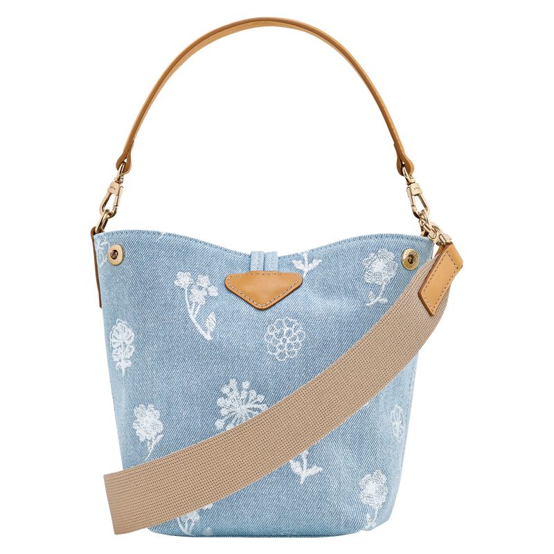 Blue Longchamp Le Roseau Xs Women Bucket Bag | Ksa-612CSHEFO