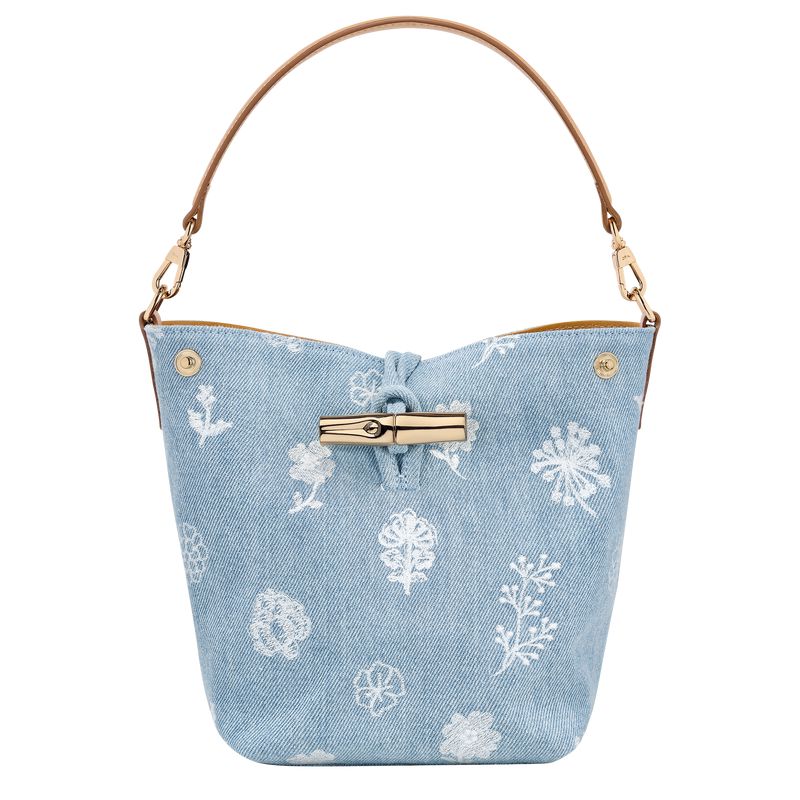 Blue Longchamp Le Roseau Xs Women Bucket Bag | Ksa-612CSHEFO