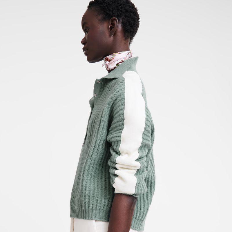 Blue Longchamp Polo Collar Women Jumper | Ksa-813LIRHFG