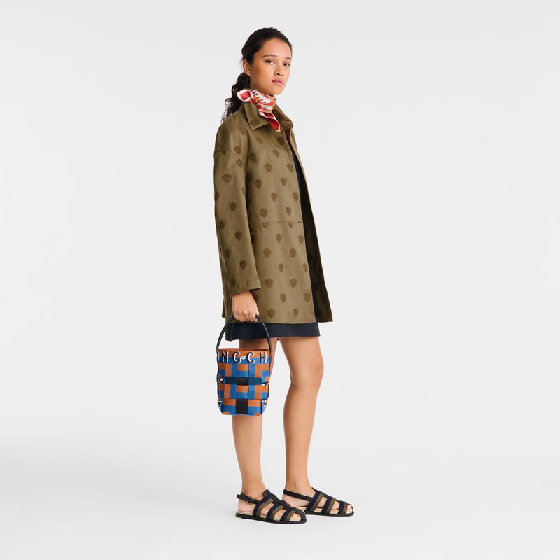 Blue / Orange Longchamp Re-play Xs Women Bucket Bag | Ksa-186CXHUQZ