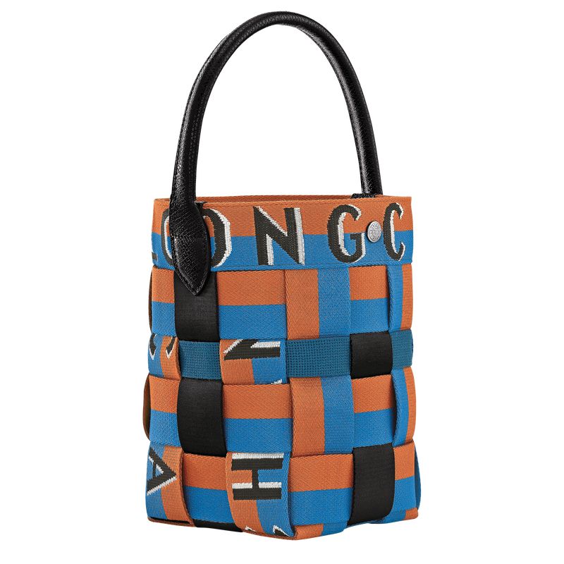 Blue / Orange Longchamp Re-play Xs Women Bucket Bag | Ksa-186CXHUQZ