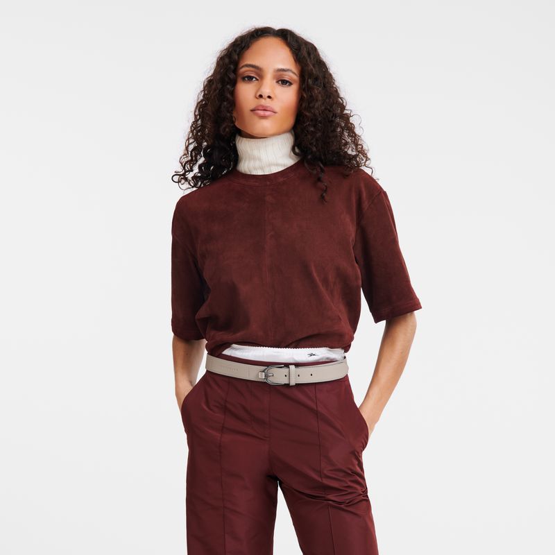 Brown Longchamp 3D Women Belt | Ksa-795FWIXJN