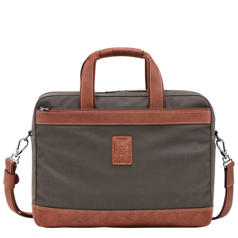 Brown Longchamp Boxford L Men Briefcase | Ksa-310FJWEPT