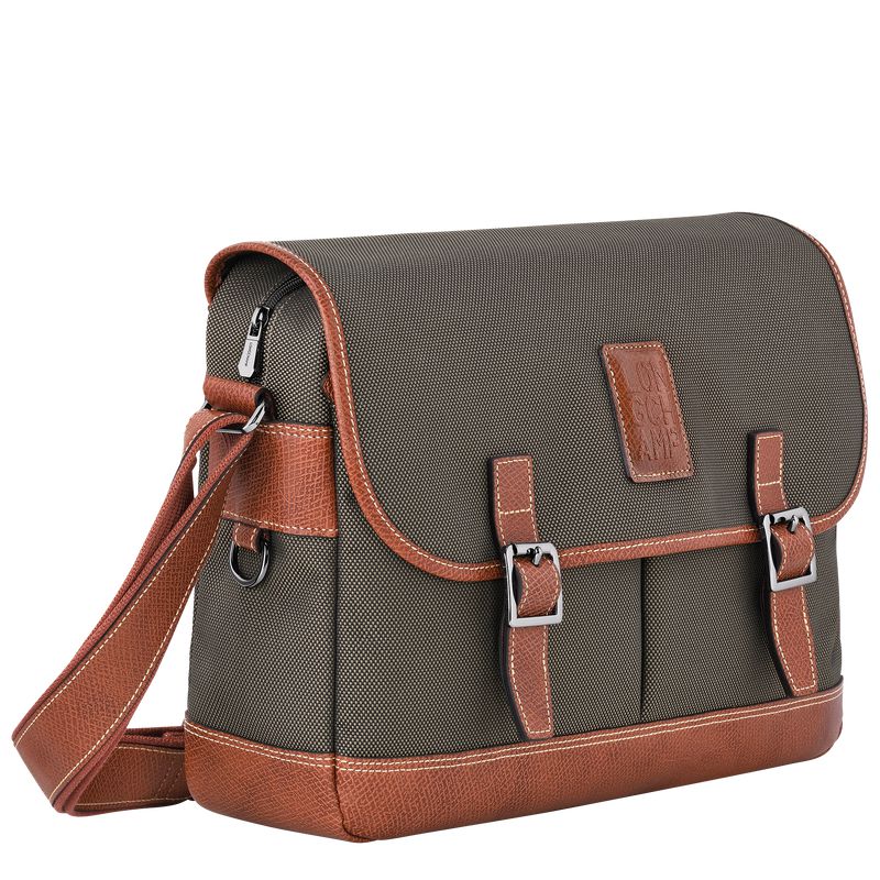Brown Longchamp Boxford L Men Crossbody Bag | Ksa-278DUFLHV