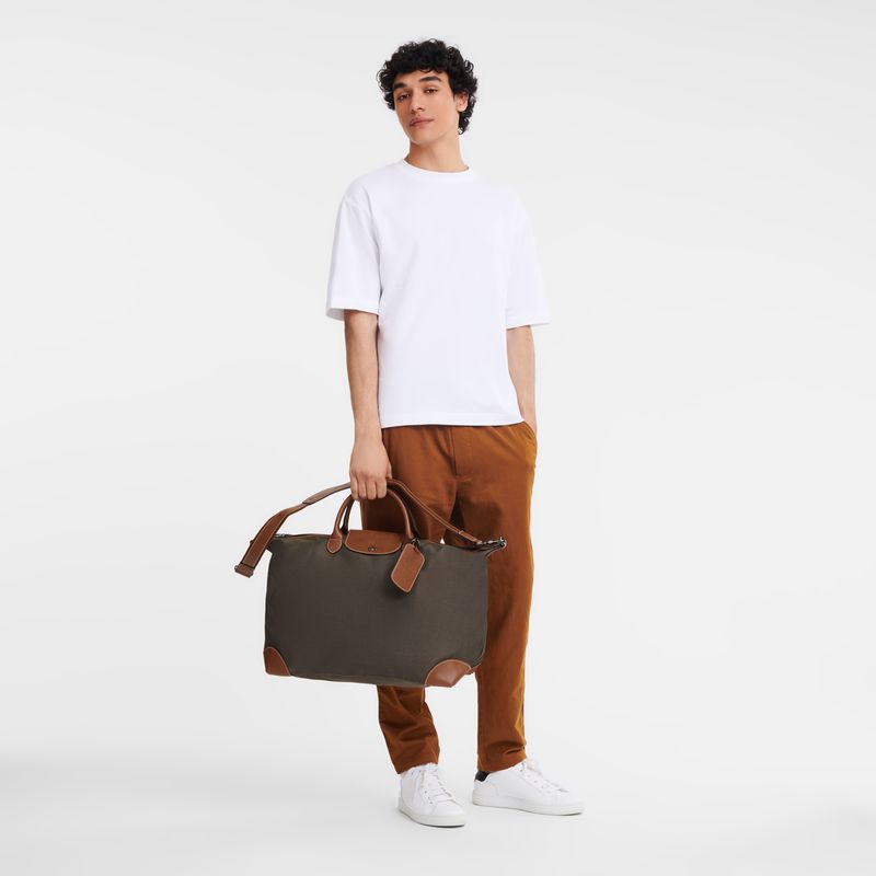 Brown Longchamp Boxford L Men Travel Bag | Ksa-278FATDRU