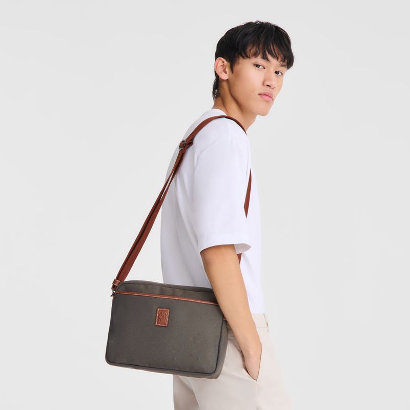 Brown Longchamp Boxford M Camera Men Crossbody Bag | Ksa-932KSGDUP