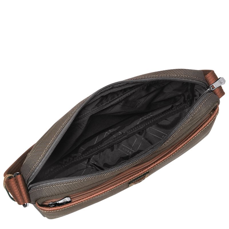Brown Longchamp Boxford M Camera Men Crossbody Bag | Ksa-932KSGDUP