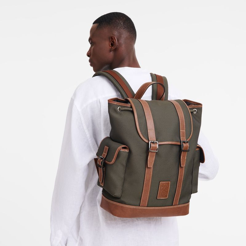 Brown Longchamp Boxford Men Backpack | Ksa-187YDARCV