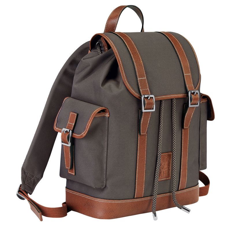 Brown Longchamp Boxford Men Backpack | Ksa-187YDARCV