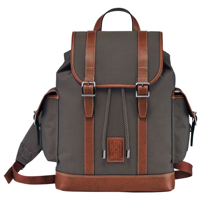 Brown Longchamp Boxford Men Backpack | Ksa-187YDARCV